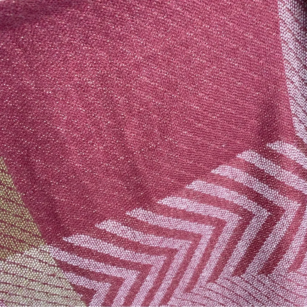 BCBG MaxAzria Red Color Block Knit Scarf